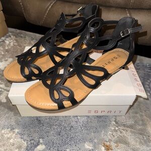 Esprit Women's Black Cutout Sandals